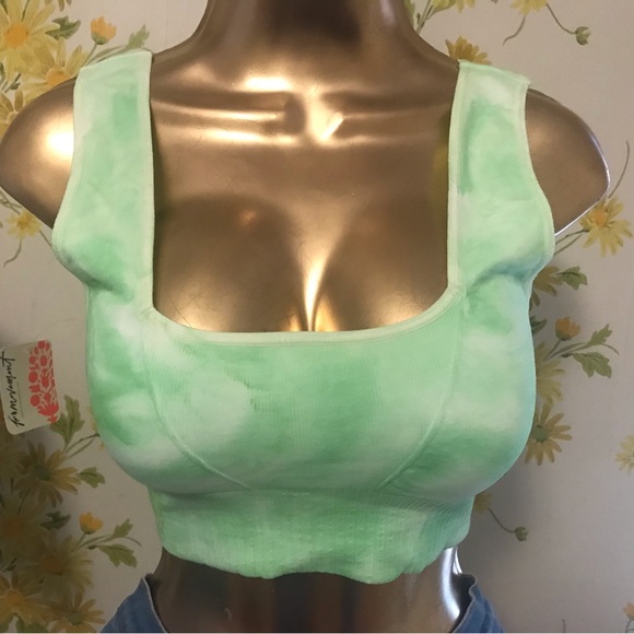Free People Movement good karma Tie Dye Bra In Electric Pistachio Size XS/S - Picture 8 of 10